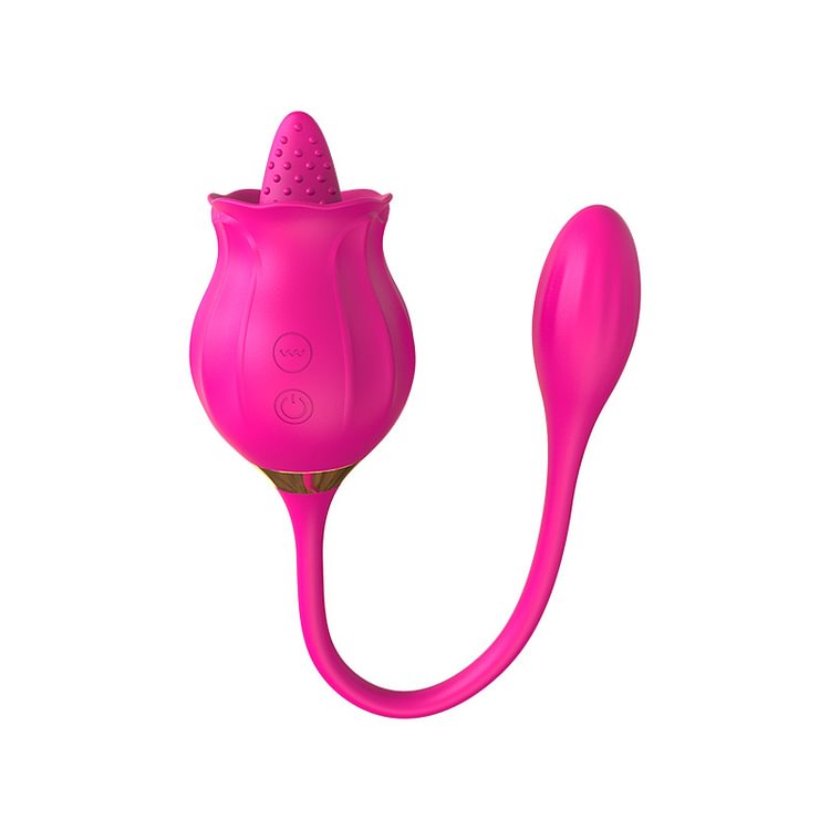 New Rose 2-in-1 Tongue Licking Vibrator With Bud