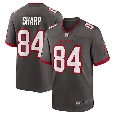 Youth Tampa Bay Buccaneers #84 Bauer Sharp Nike Pewter Alternate Game Jersey