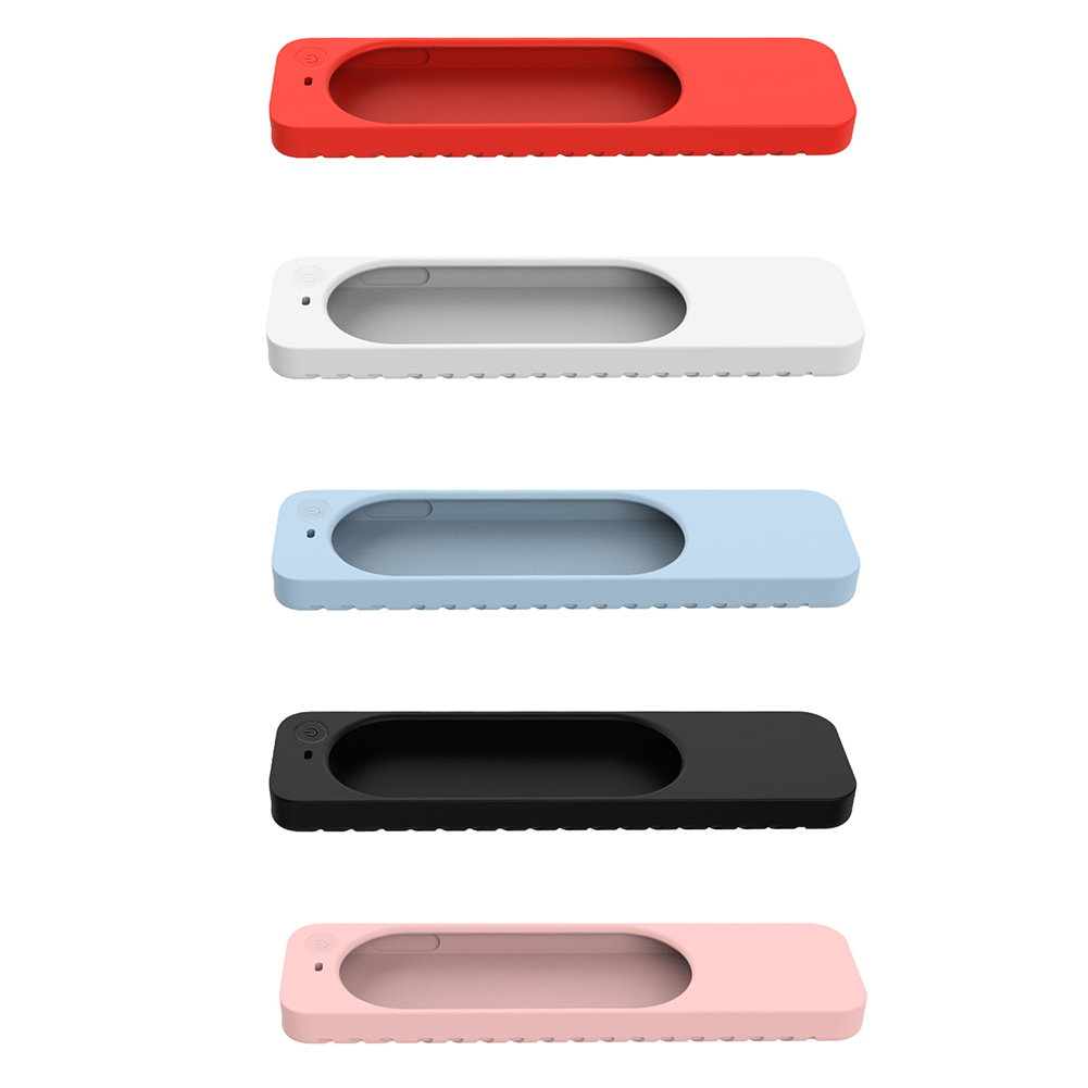 

For Apple TV 4K 2021 Remote Case Stripe Texture Silicone Protective Cover, Red, 501 Original