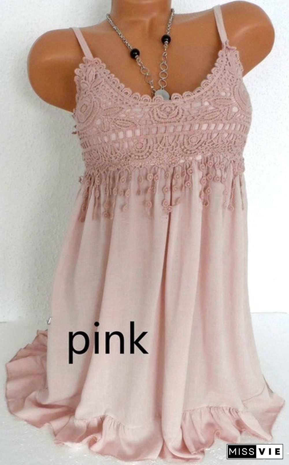 7 Colors Tops Women Lady Sexy Summer Sleeveless Top Blouse Lace Vest Tank Shirt