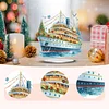 2D Flat Christmas Print DIY Diamond Painting Desktop Ornaments Kit Table Decor