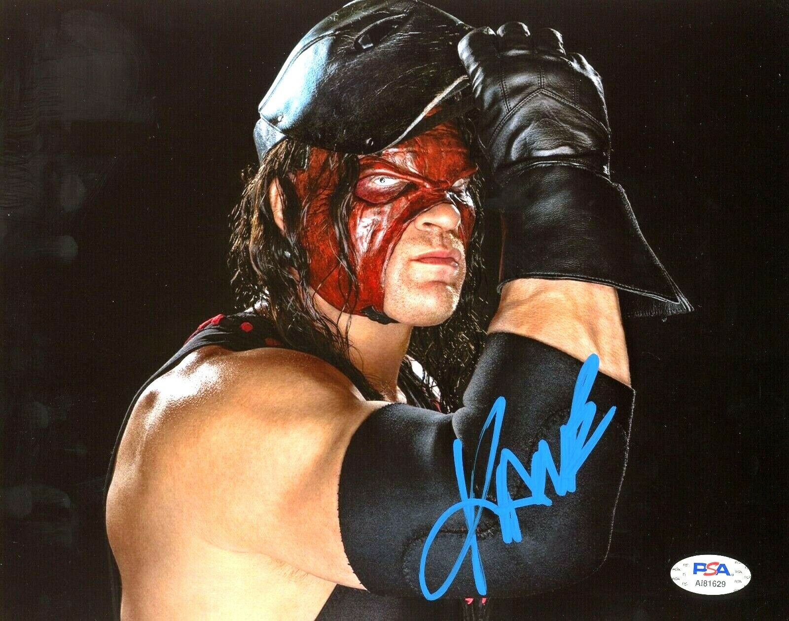 WWE KANE HAND SIGNED AUTOGRAPHED 8X10 Photo Poster painting WITH PROOF AND PSA DNA COA 19 RARE