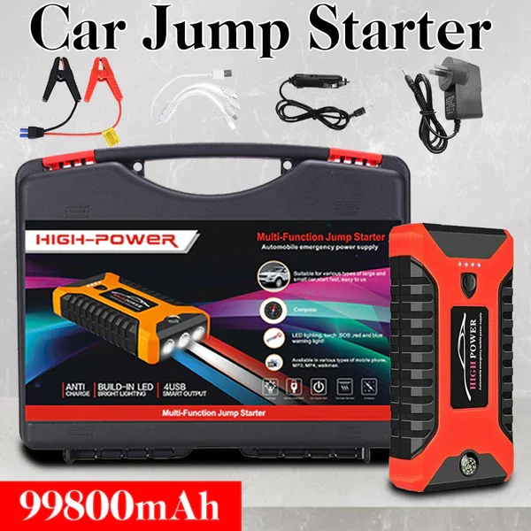 ELECTRIC JUMP STARTER & POWER BANK & TYRE INFLATOR COMBO OPTION TO BUY!
