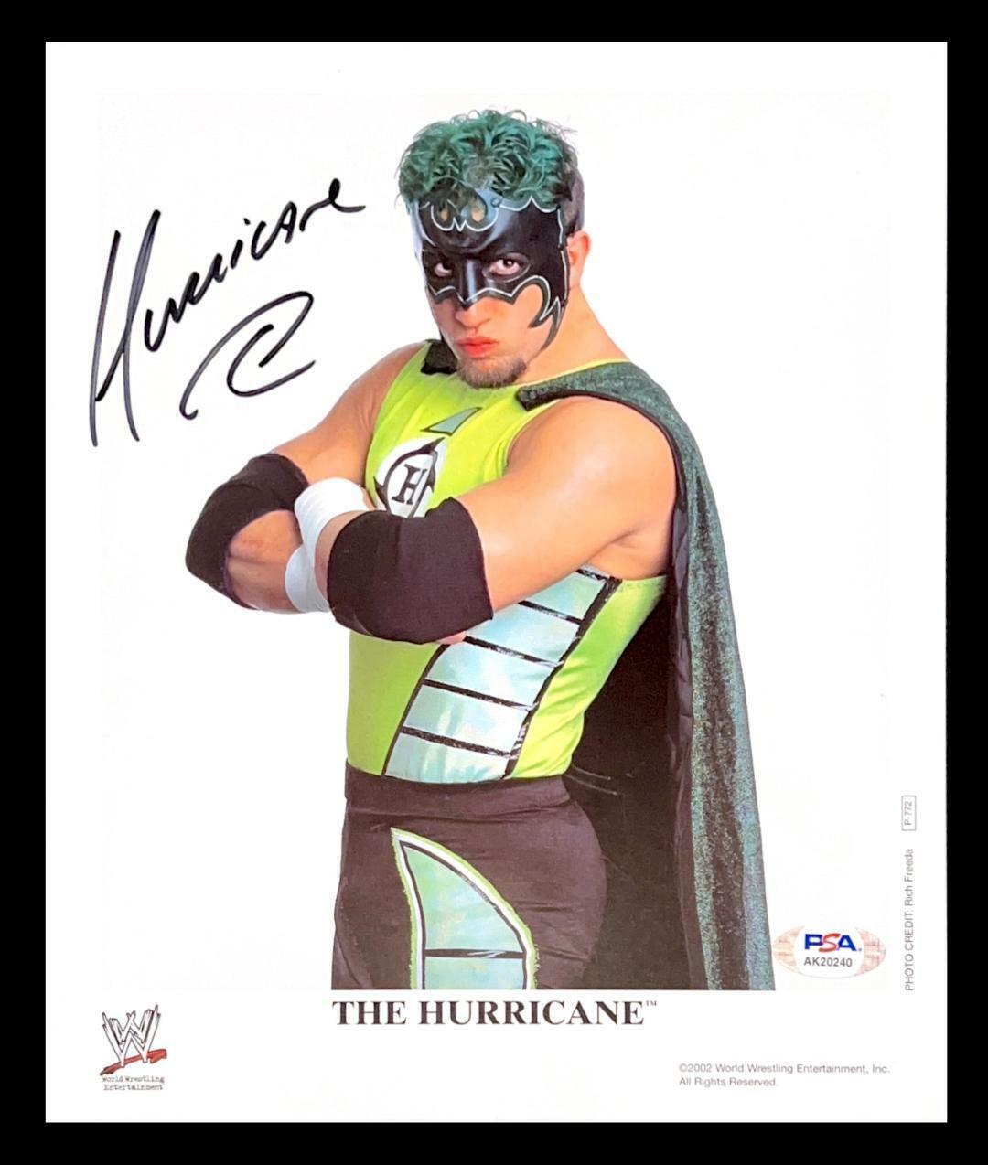 WWE THE HURRICANE P-772 HAND SIGNED AUTOGRAPHED 8X10 PROMO Photo Poster painting WITH PSA COA