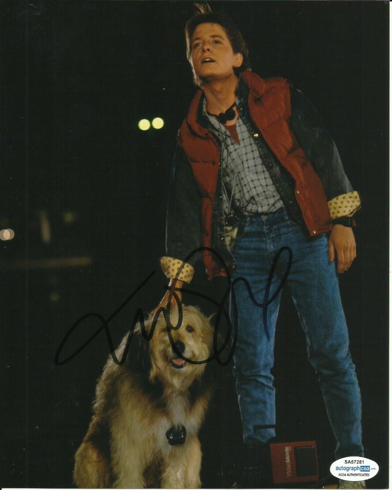 MICHAEL J FOX SIGNED BACK TO THE FUTURE Photo Poster painting UACC REG 242 (1) also ACOA cert