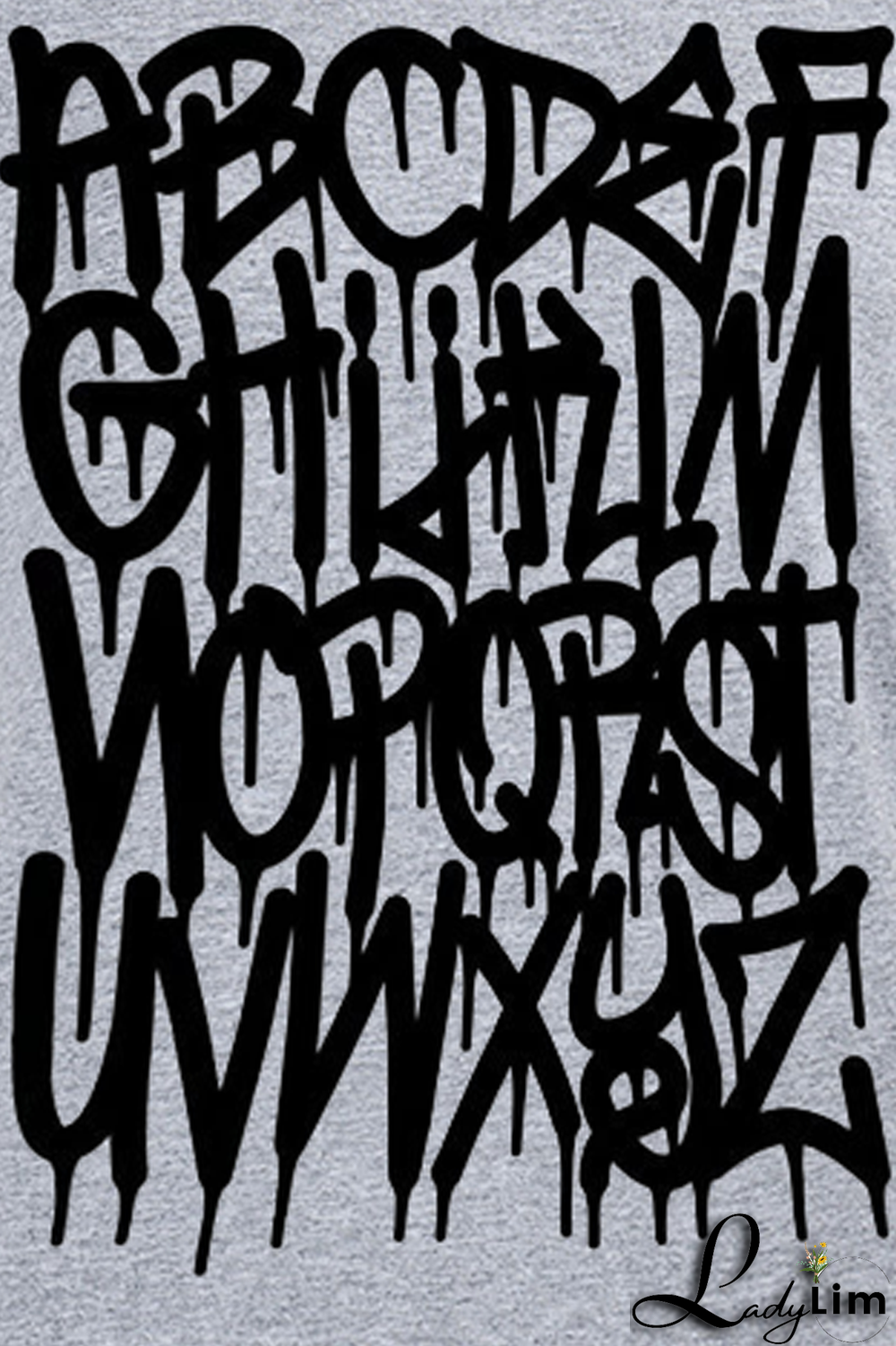 Navy Blue Fashion Street Print Split Joint Letter O Neck T-Shirts