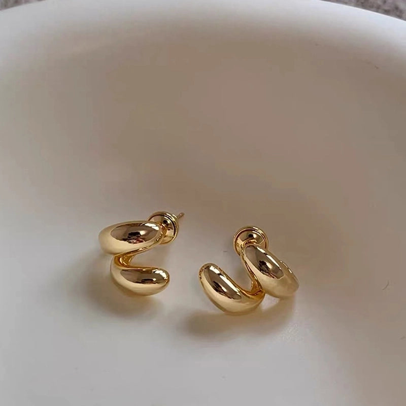 1 Pair Casual Minimalist Geometric Plating Copper Ear Studs