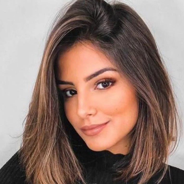 Mixed Color Bleaching Fluffy Medium Short and Straight Hair