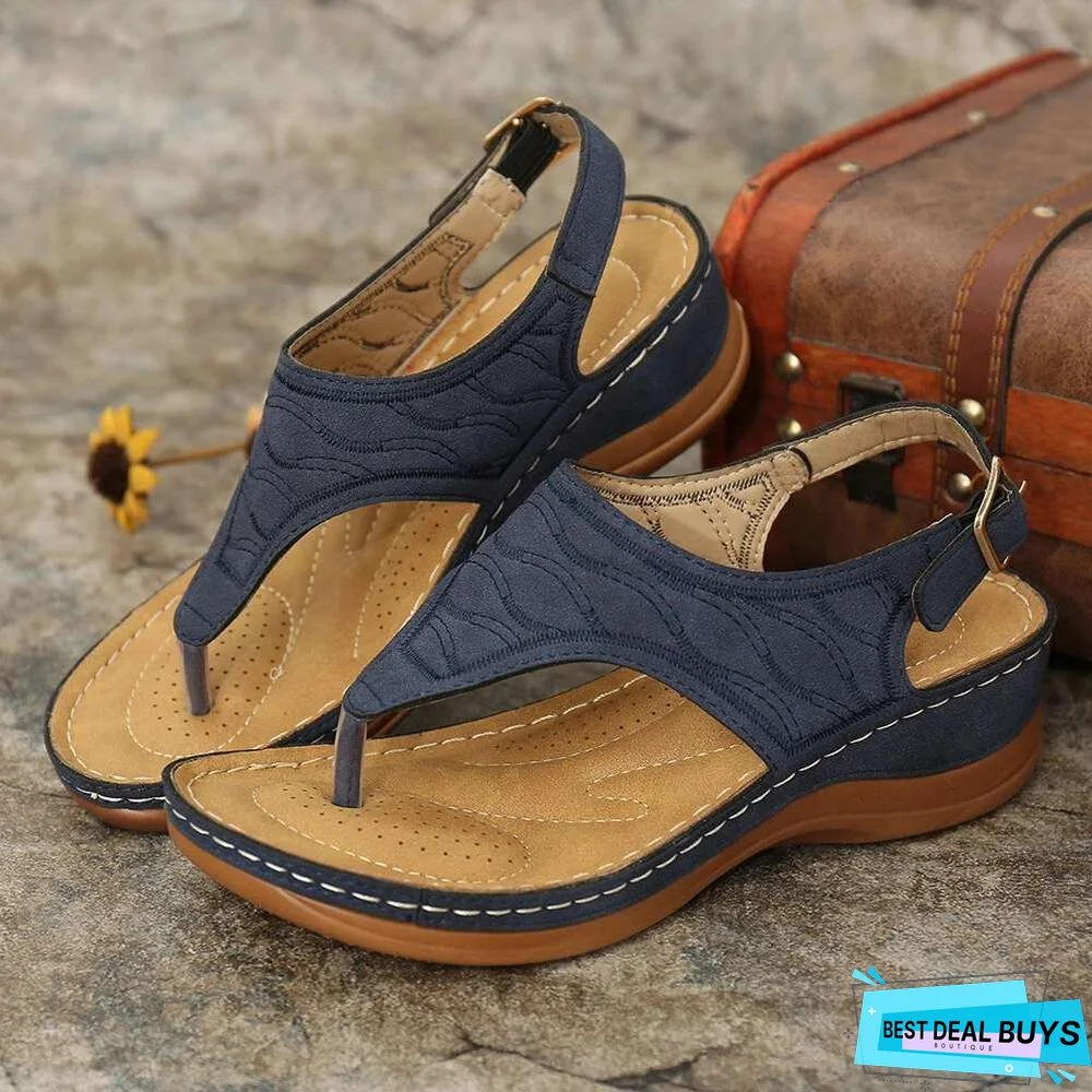 Embroidery Holiday Sandals