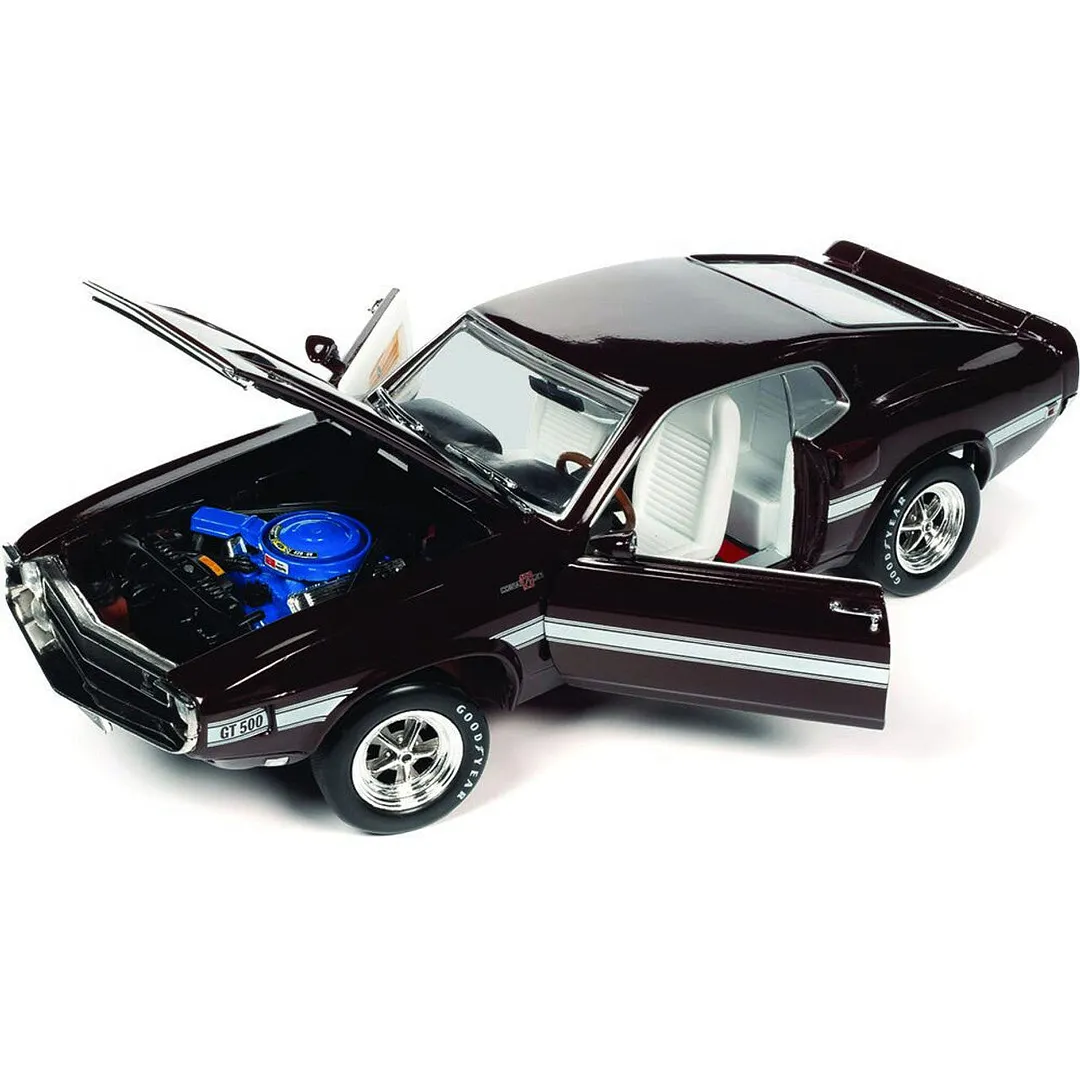 1969 Shelby G.T. 500 Mustang 2+2 (MCACN) - Royal Maroon 1:18 Scale Diecast Replica Model
