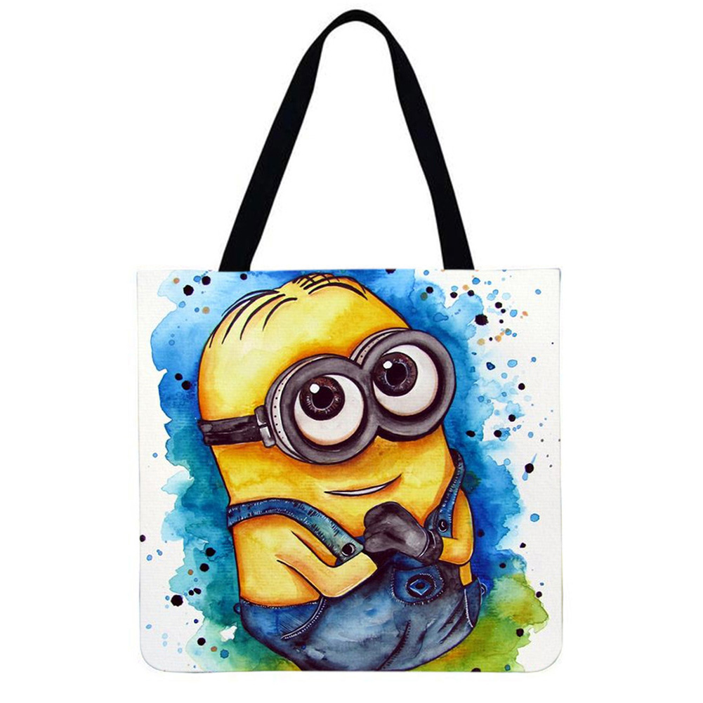 

Cartoon Minion - Environmentally Ink Linen Handbag - 40*40CM, 501 Original