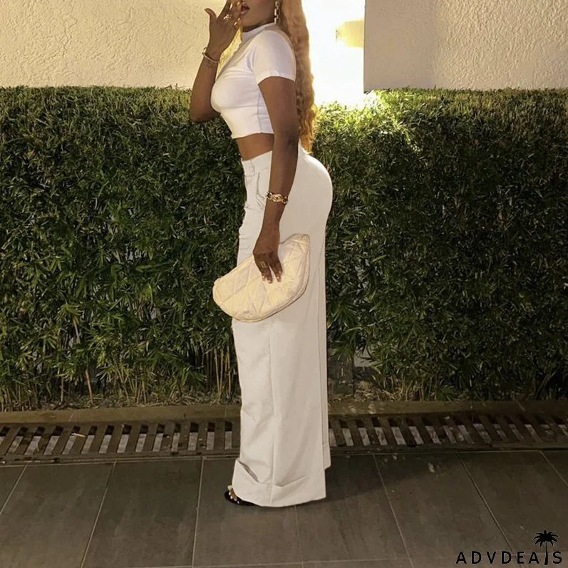 Autumn Casual Pants Wide-Leg Fashion Trousers