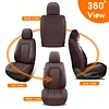 MINGBRON Car Seat Covers,Car Seat Protector Waterproof,Seat Covers Front Set, Car Seat Protectors,Automotive Seat Covers Fit for Most Cars Brown