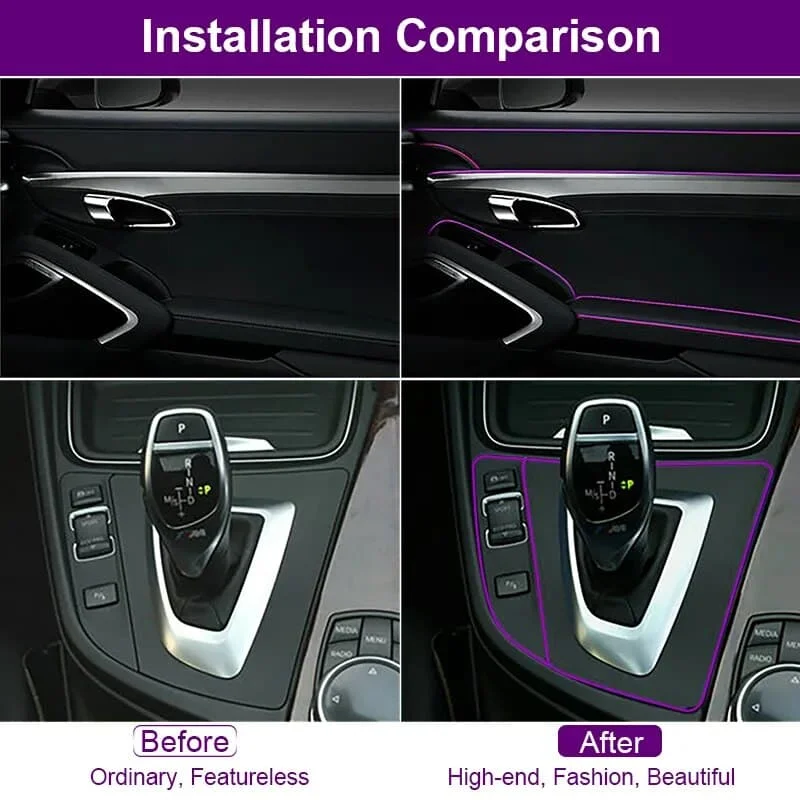 Car interior tinned decorative strips