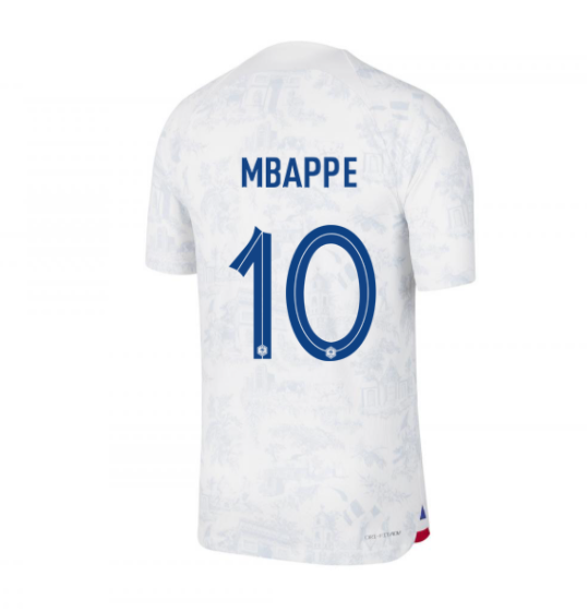 Frankreich Kylian Mbappé 10 Away Trikot WM 2022
