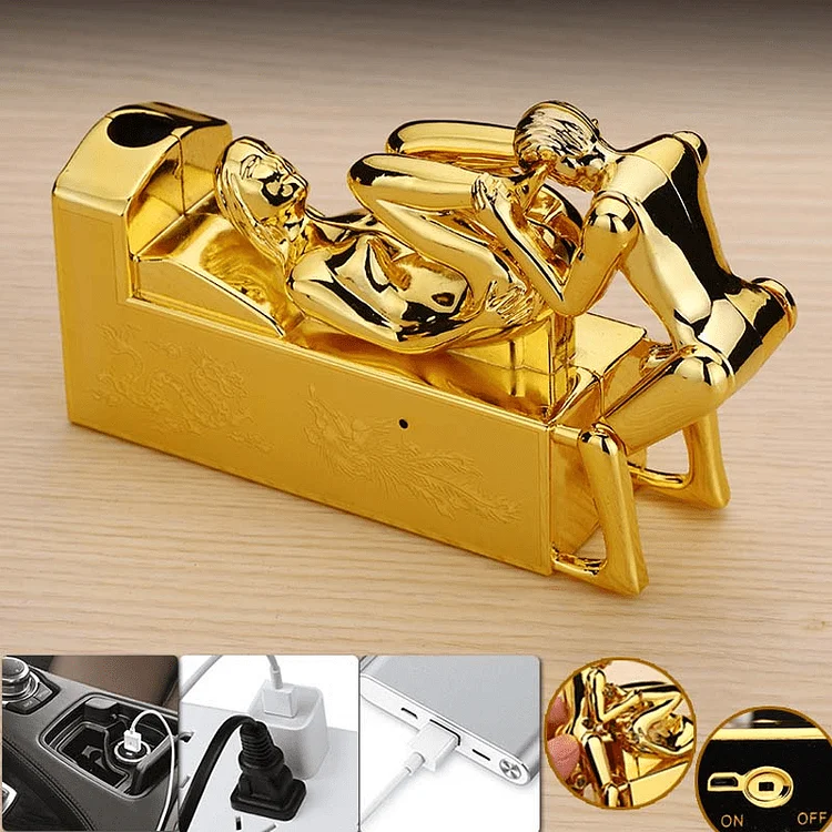 pornhint Pornhint Sexy USB Charging Lighter with Sound Metal Windproof Cigarette Lighter Creative