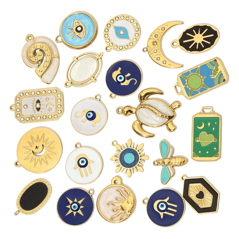 3 PCS/Package 18 * 20mm 18 * 22mm 304 Stainless Steel Geometric Heart Shape Jewelry Accessories Pendant