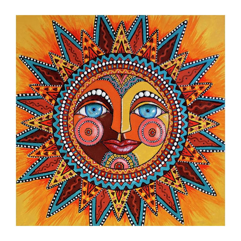 Ericpuzzle™ Ericpuzzle™Mexican Sun Art Wooden Puzzle