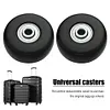 1 Pair Rubber Casters Mute Trolley Case Wheels Deluxe Repair Tool (54*18mm)