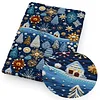 Santa Claus Snowman Flower Castle Embroidery Lace Waterproof Fabric Handmade DIY Fabric