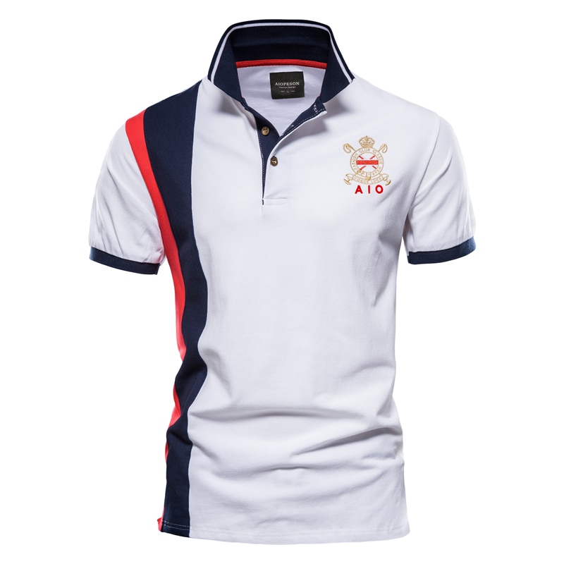 100% Cotton Badge Embroidery Polo Shirt | ARKGET