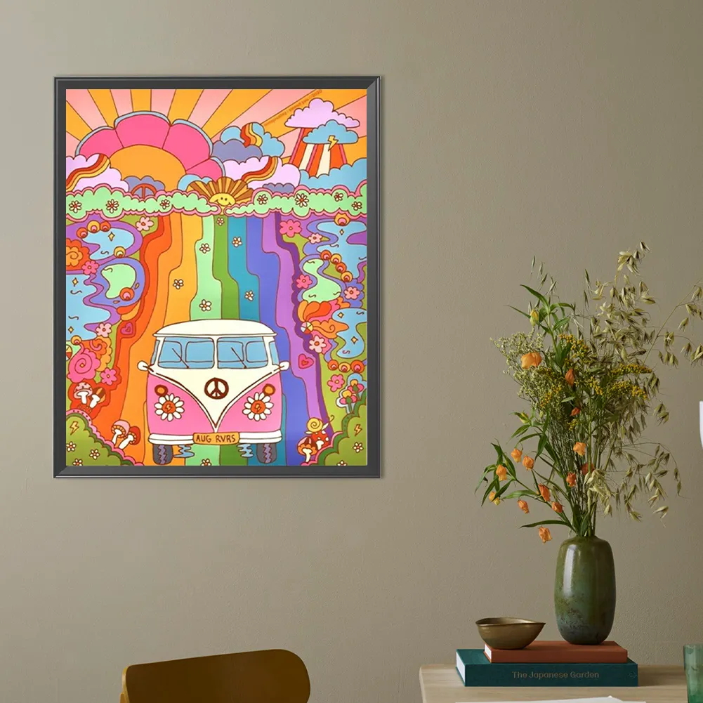 Partial AB Diamond Painting - Full Round Drill - Rainbow World(Canvas|45*55cm)