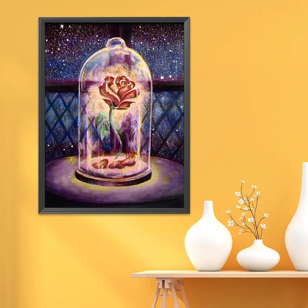 11ct Stamped Cross Stitch - Rose in Glass(35*48cm)