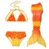 Kid Girl Blast Mermaid Bikini Mermaid Tail Print Swimsuit Sets 2 Pcs
