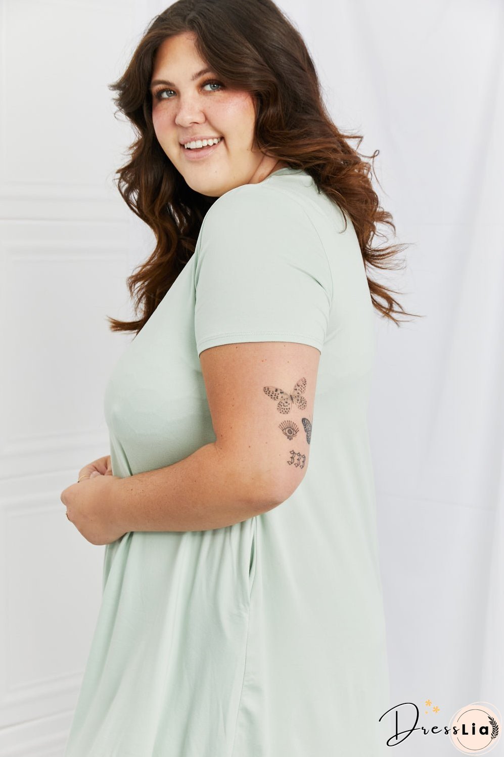 P & Rose Breezy Day Full Size V-Neck Dress