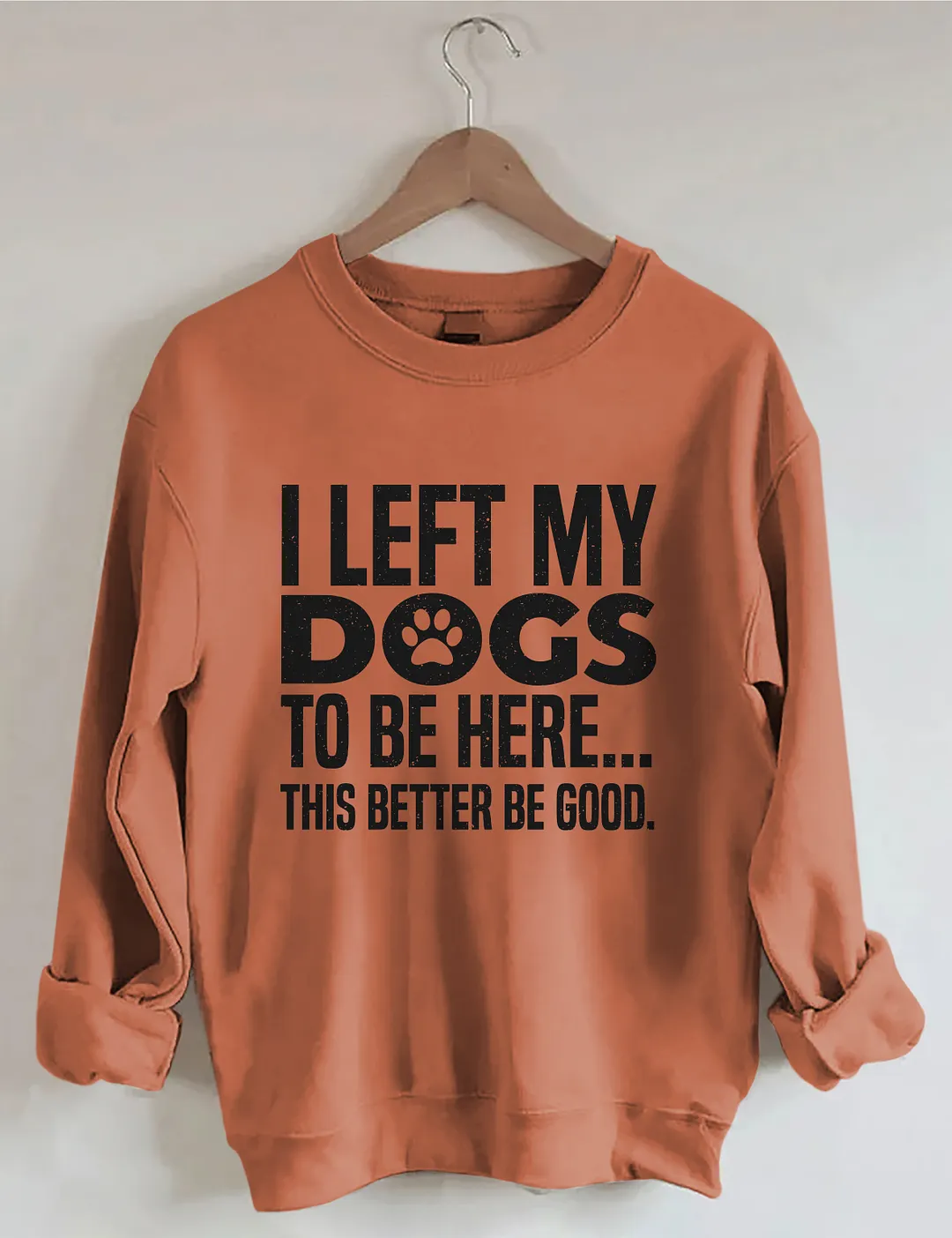 I Left My Dogs To Be Here This Better Be Good Sweatshirt