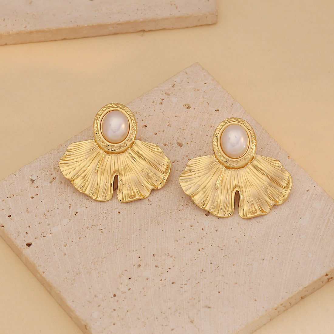 Pearl Flower Heart Earrings Butterfly Stainless Steel Earrings Earrings E593