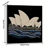(30x30cm)DIY Landmark Pearl Painting Art With Inner Frame Handmade Pearl Material Art Kit Living Room Decor(Sydney Opera House)
