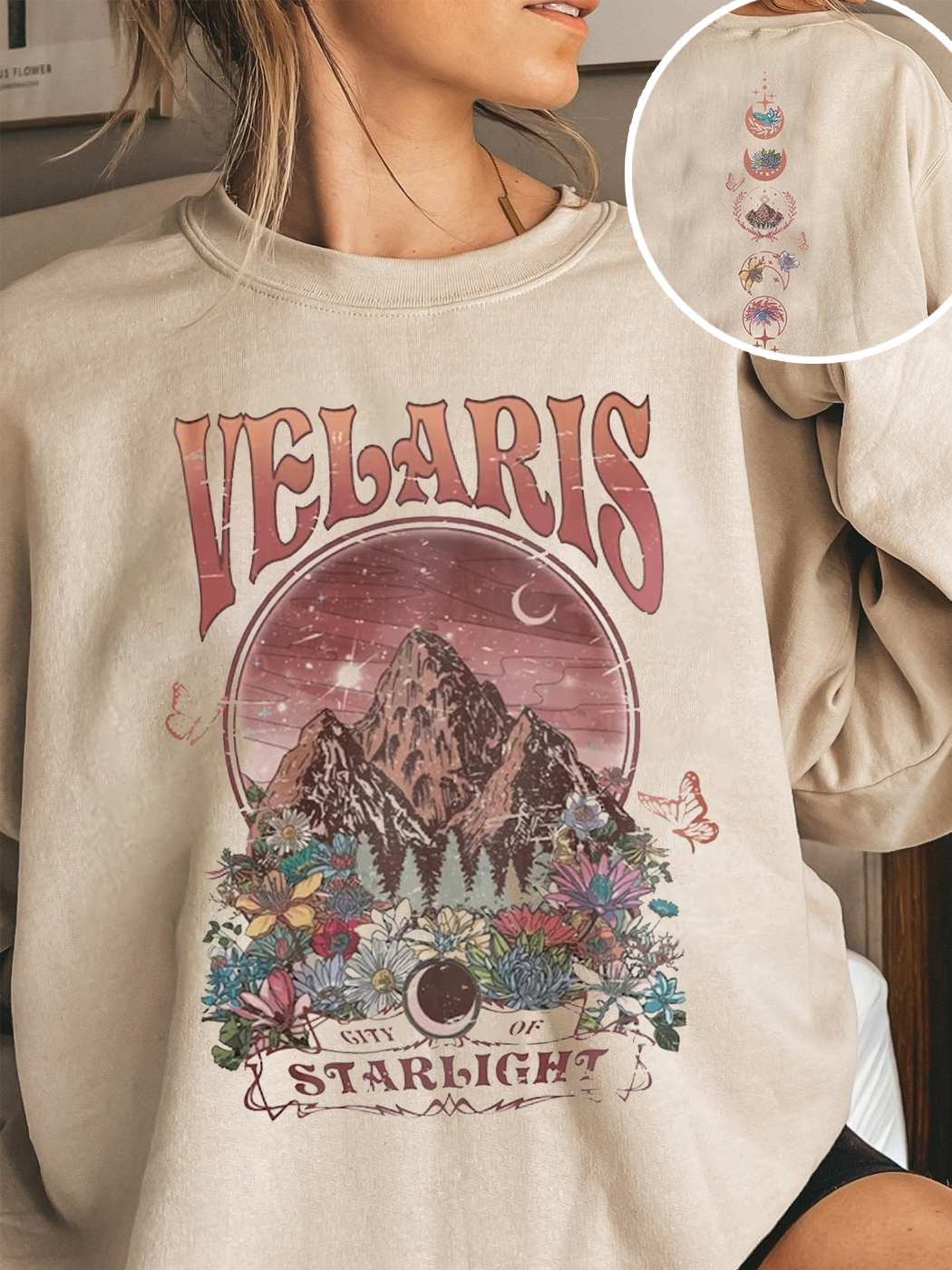 Velaris Sweatshirt Velaris City Of Starlight Sweatshirt / DarkAcademias /Darkacademias