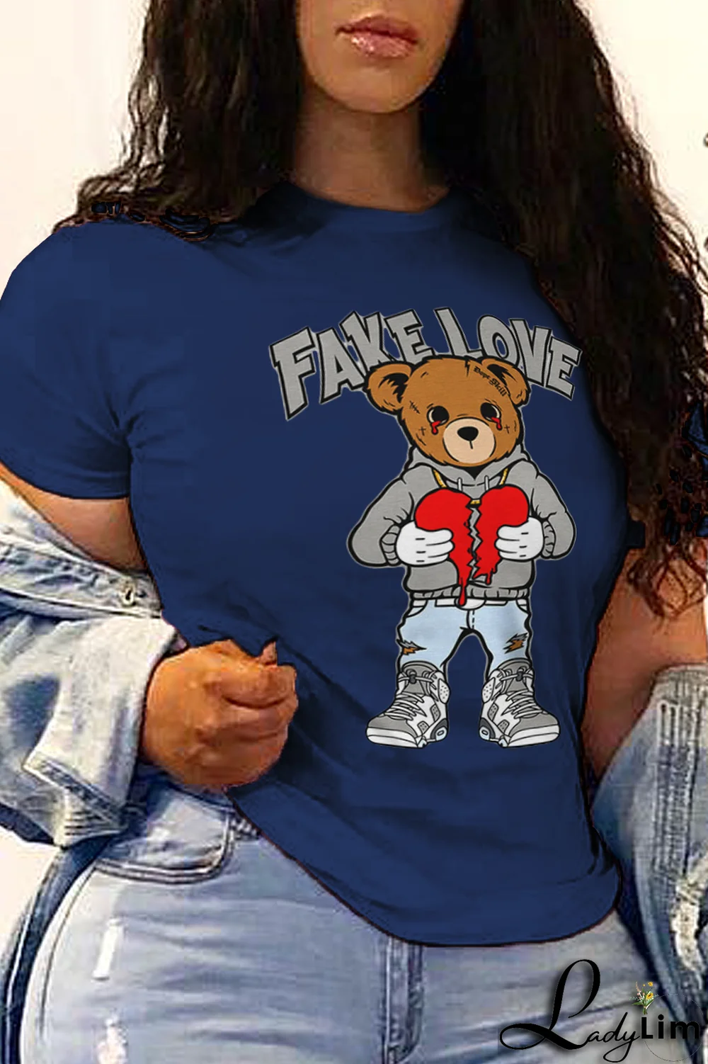 Orange Casual Daily Print Patchwork O Neck T-Shirts