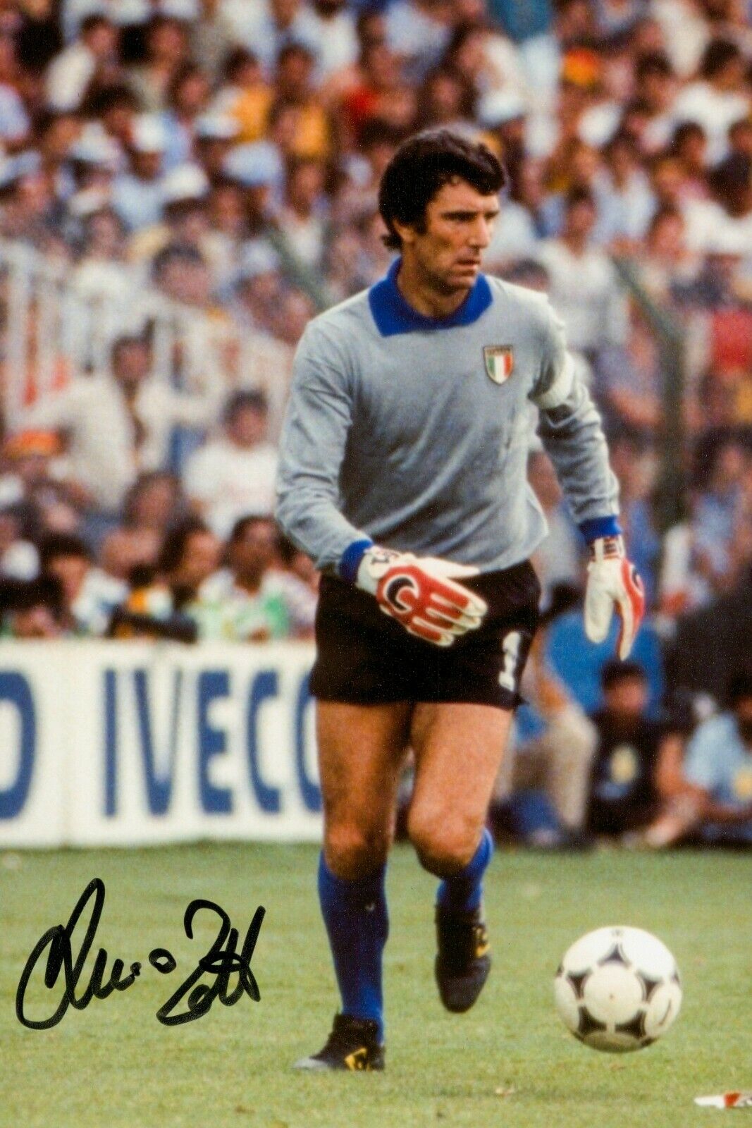 Dino Zoff Signed 6x4 Photo Poster painting Italy World Cup Juventus Goalkeeper Autograph + COA