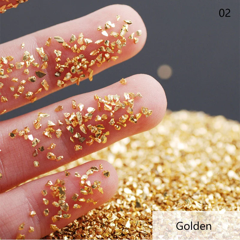 50G/bag of Nail Art Stone Jewelry DIY Electroplated Crystal Glass Irregular Crushed Stone Japanese Nail Art Decoration