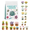 4Pcs Potted Plants Crochet Kit DIY Crochet Starter Kit Crochet Set for Beginners