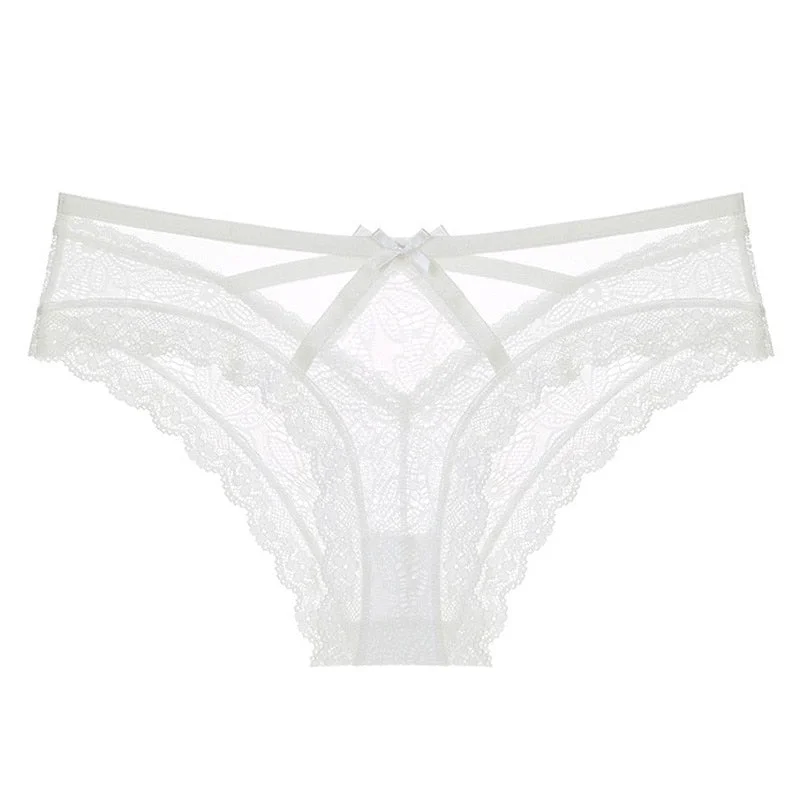 TERMEZY Sexy Transparent Panties Women Lace Low-waist Briefs Hollow Out Underwear FemaleSeamless Intimates G-string Lingerie