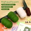 Hanging basket Crochet Starter Kits with Step-by-Step Video Tutorials, Hanging Potted Plants Knitting Starter Pack for Beginners Decoration