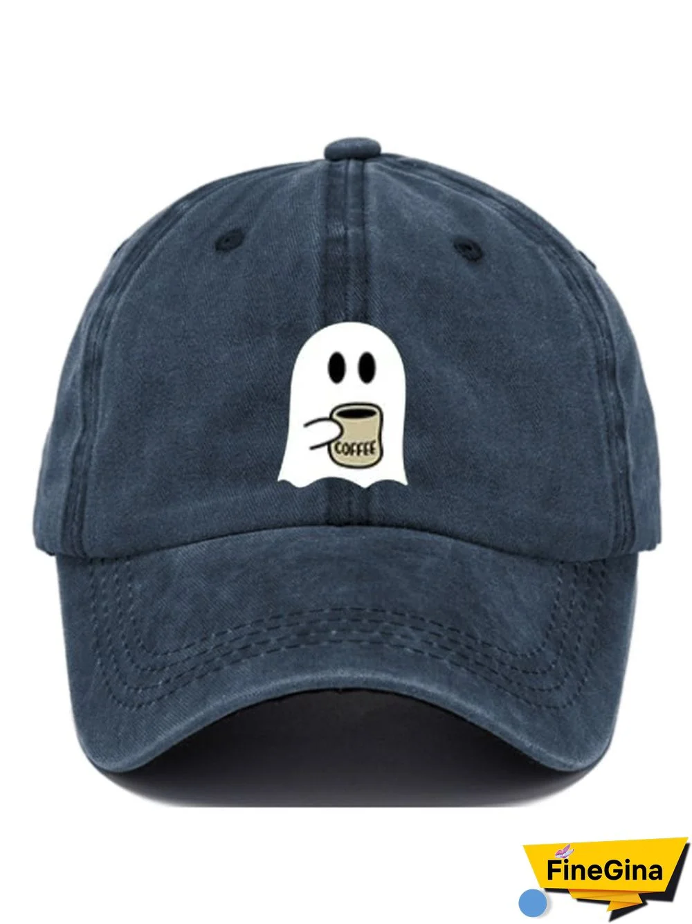 Cute Spooky Coffee Print Baseball Cap