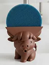 3D Printed Highland Cow Sponge Holder with Drainage Kitchen Sink Organizer Funny Sponge Stand for Kitchen Sink and Home Decor