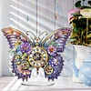 (US Local)2D DIY Butterfly Irregular Shaped Drilling Diamond Painting Clock Art Craft