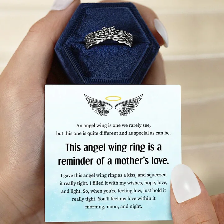 For Daughter S925 Personalized Angle Wings for Her - I'm a wife to a husband with wings