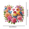 Acryl Herz Blumen Vögel - 5d DIY Handwerk Anhänger