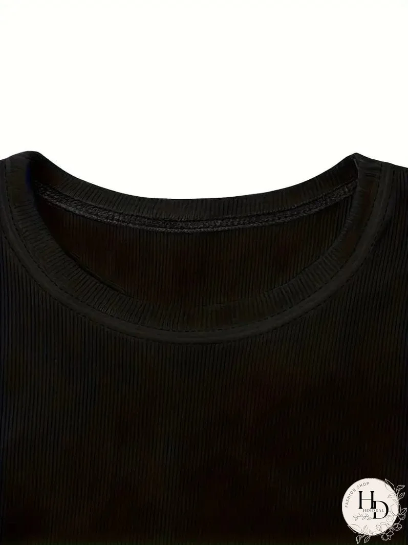 Trendy Ribbed Mock Neck Top
