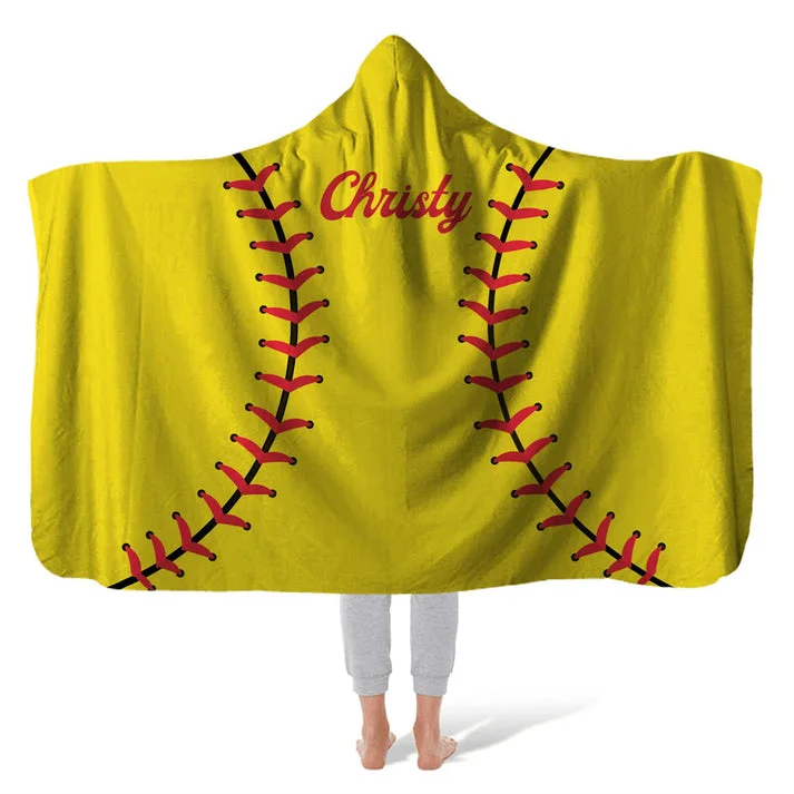 Softball Throwing Hooded Blanket