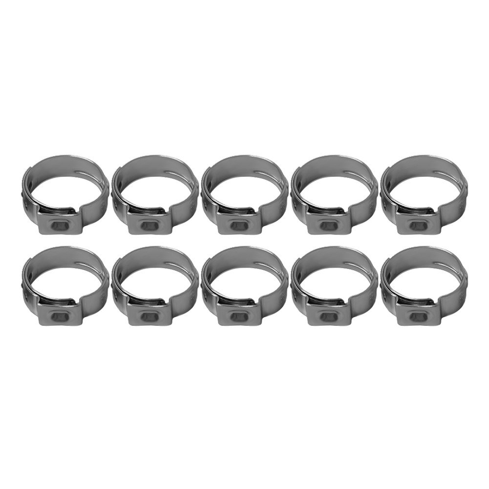 

10x Single Ear Stainless Steel Hydraulic Hose Clamps O Clips 11.5-14.0mm, 501 Original