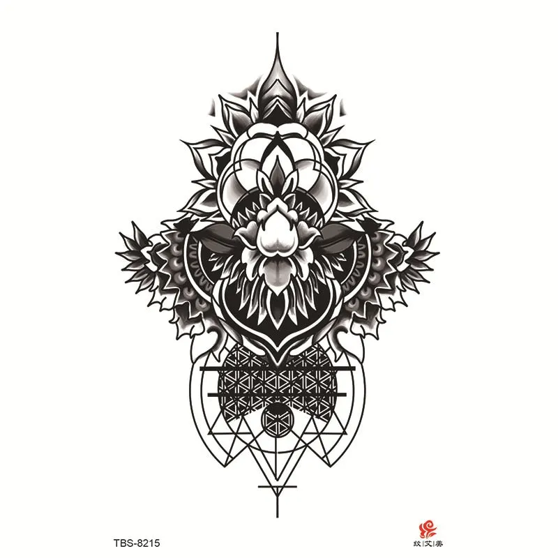 Tattoo Sticker Flower Temporary Sleeve Tattoo Waterproof Sexy Body Art Fashion