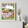 (Counted/Stamped)Sleeping Cat And Dog-14CT Cross Stitch 28*33cm/11.02*12.99in