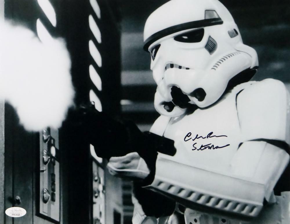 Chris Bunn Autographed 11x14 Firing Gun Photo Poster painting w/ Stormtrooper - JSA Auth *Black